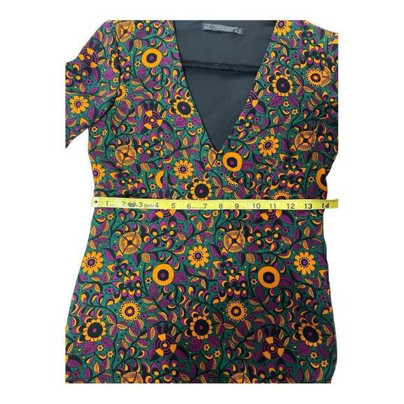 Zara l Retro Floral Long Sleeve Dress XS - Picture 7 of 10